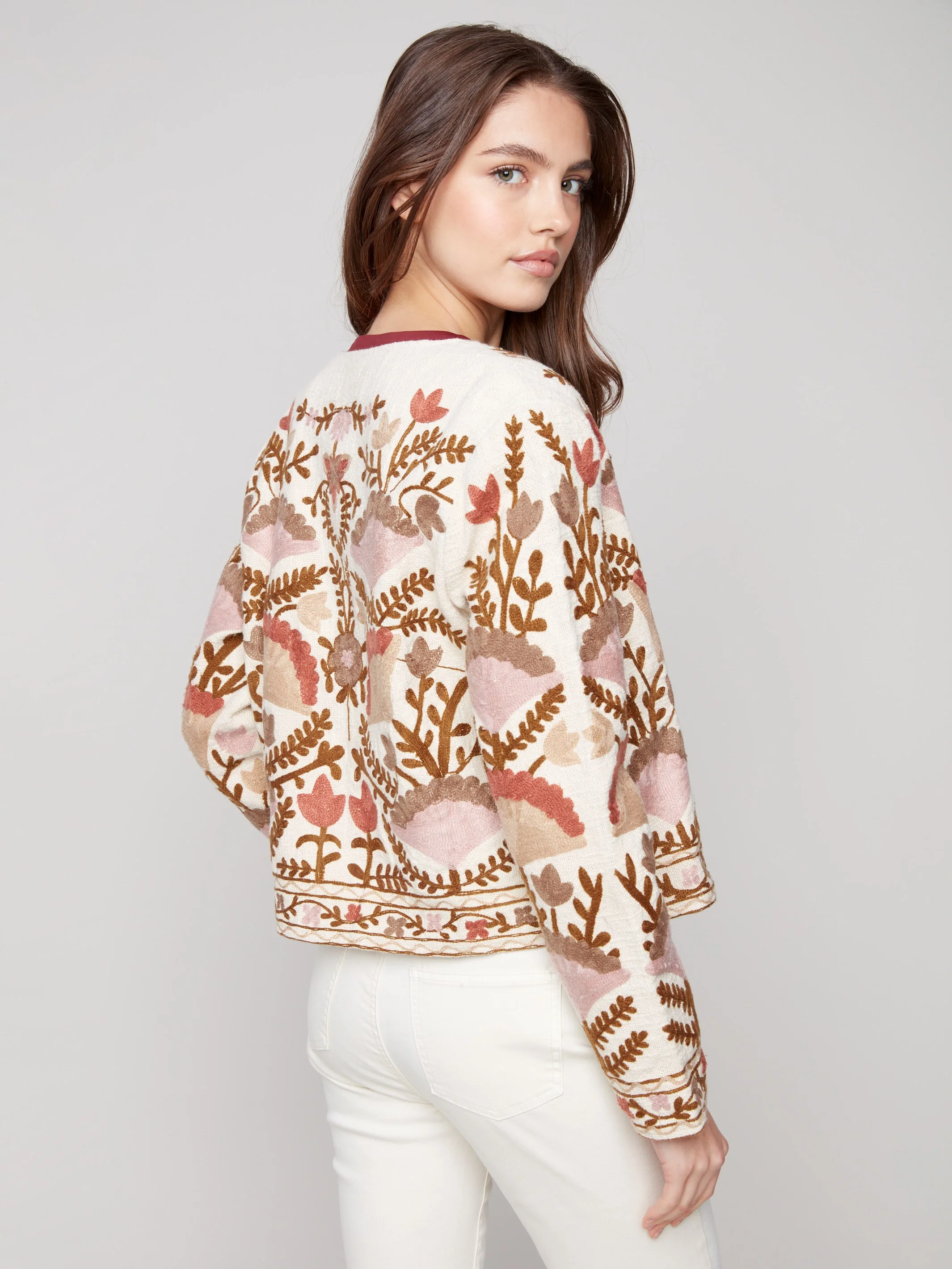 Embroidered Open Front Jacket - Ceremony - Image 4