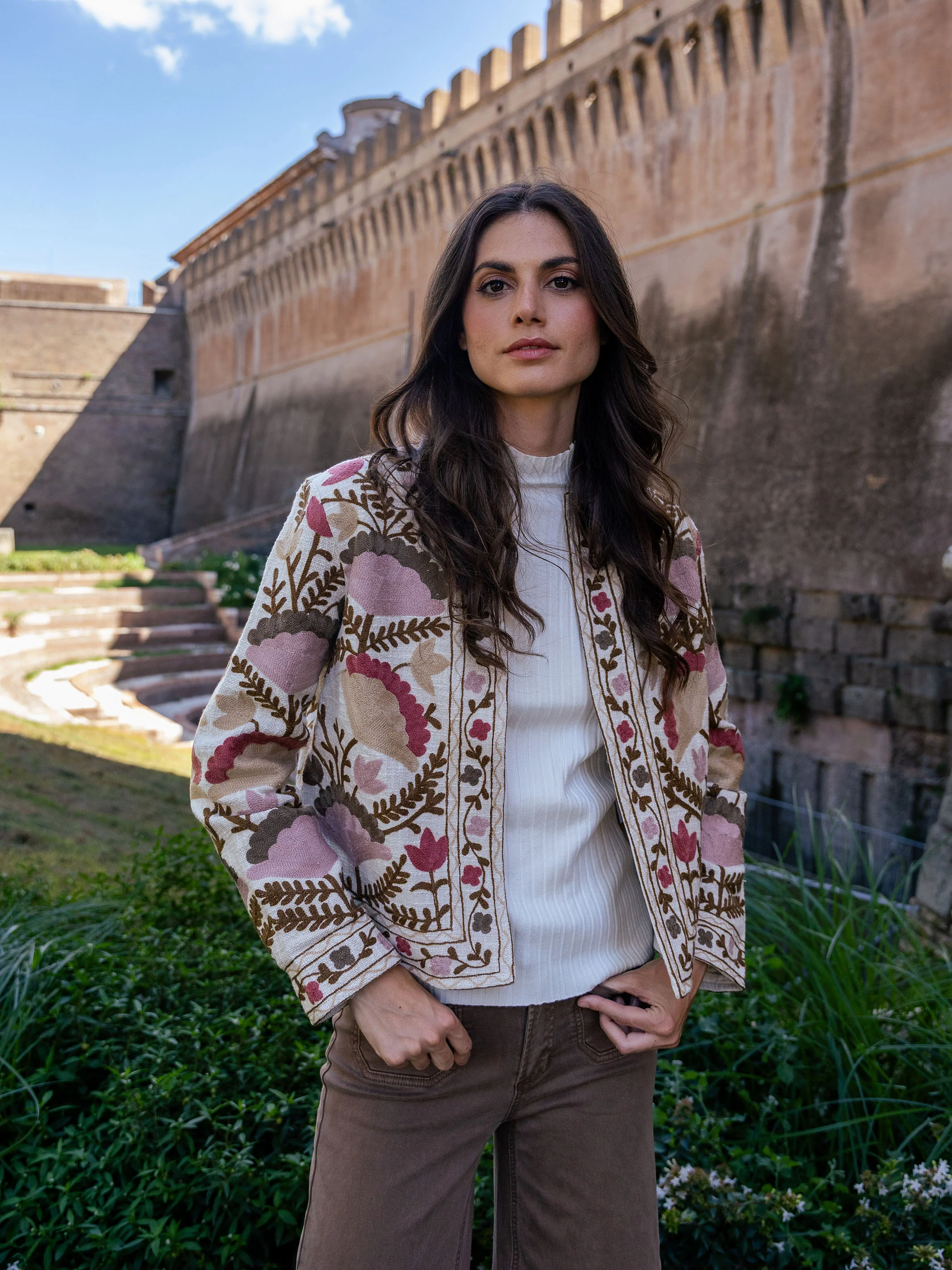 Embroidered Open Front Jacket - Ceremony - Image 5