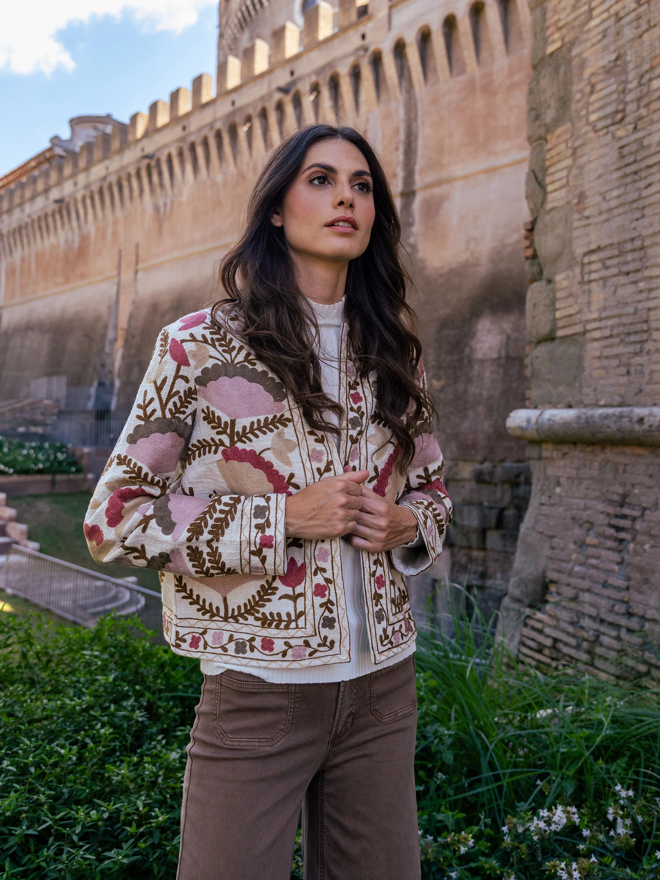 Embroidered Open Front Jacket - Ceremony - Image 6