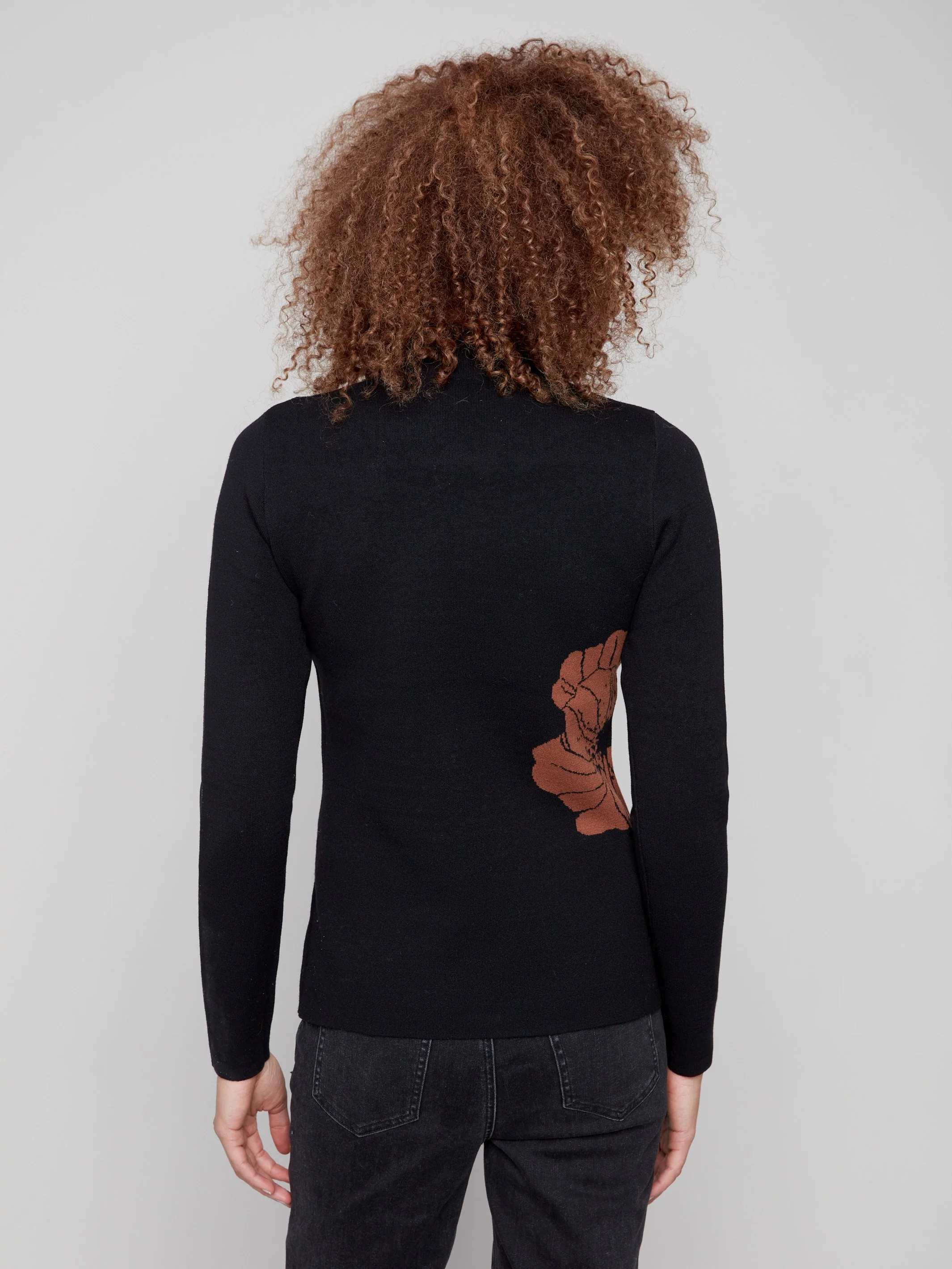 Reversible Mock Neck Sweater - Cacao - Image 6